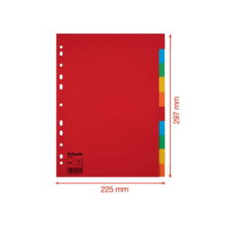 Separador esselte cartulina juego de 10 separadores folio multitaladro