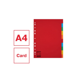 Separador esselte cartulina juego de 10 separadores folio multitaladro
