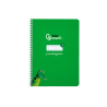 Cuaderno espiral liderpapel a5 pautaguia tapa blanda 40h 75gr cuadro pautado 3mm color verde