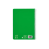 Cuaderno espiral liderpapel a5 pautaguia tapa blanda 40h 75gr cuadro pautado 3mm color verde