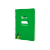 Cuaderno espiral liderpapel a5 pautaguia tapa blanda 40h 75gr cuadro pautado 3mm color verde