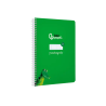 Cuaderno espiral liderpapel a5 pautaguia tapa blanda 40h 75gr cuadro pautado 3mm color verde
