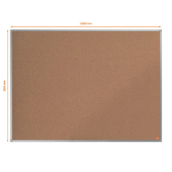 Tablero de anuncios nobo essence corcho marco aluminio 1200x900 mm