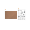 Tablero de anuncios nobo essence corcho marco aluminio 1200x900 mm