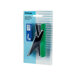 Grapadora petrus majorette de tenaza 205 capacidad 10 hojas + 1 caja grapas n 202