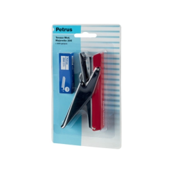 Grapadora petrus majorette de tenaza 205 capacidad 10 hojas + 1 caja grapas n 202