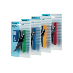 Grapadora petrus majorette de tenaza 205 capacidad 10 hojas + 1 caja grapas n 202