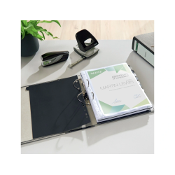 Archivador de palanca leitz co2 neutral carton jaspeado 180 din a4 lomo 80 mm negro