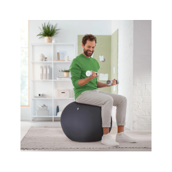 Balon de asiento leitz active sitzball antideslizante 65 cm color gris oscuro