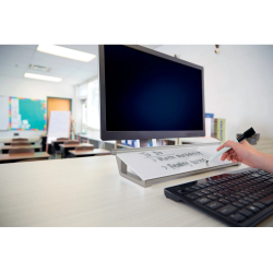 Bloc de notas sobremesa de cristal nobo diamond blanco 6x46x15 cm