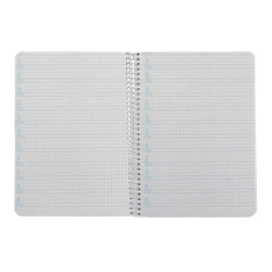 Cuaderno espiral liderpapel a5 pautaguia tapa blanda 40h 75gr cuadro pautado 4mm color azul