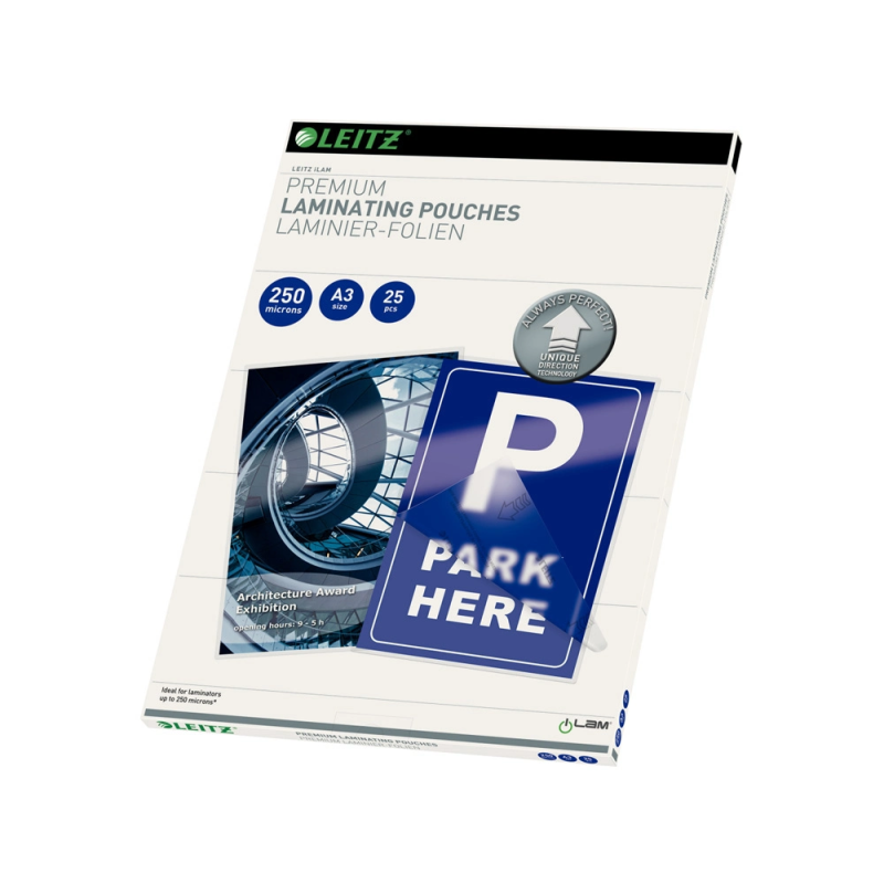 Bolsa de plastificar leitz din a3 250 mc caja de 25 unidades