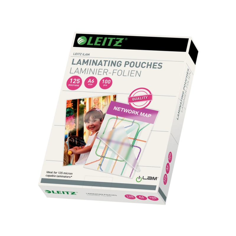 Bolsa de plastificar leitz din a6 125 mc caja de 100 unidades