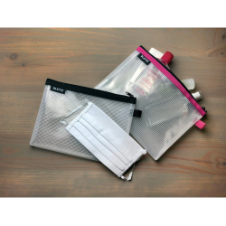 Bolsa de viaje leitz wow con cremallera resistente al agua color negro 240x170 mm