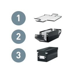 Caja almacenamiento leitz click & store cubica grande color negro 320x360x310 mm