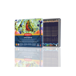 Lapices de colores derwent inktense caja metalica 24 unidades colores surtidos