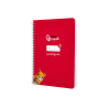 Cuaderno espiral liderpapel a5 pautaguia tapa blanda 40h 75gr cuadro pautado 4mm color rojo