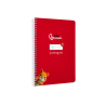 Cuaderno espiral liderpapel a5 pautaguia tapa blanda 40h 75gr cuadro pautado 4mm color rojo