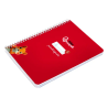 Cuaderno espiral liderpapel a5 pautaguia tapa blanda 40h 75gr cuadro pautado 4mm color rojo