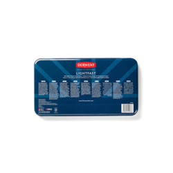 Lapices de colores derwent lightfast caja metalica 72 unidades colores surtidos