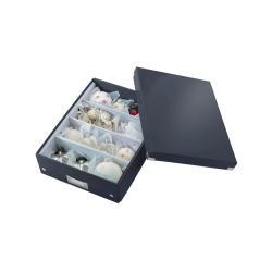 Caja almacenamiento leitz click & store mediana color negro 280x100x370 mm