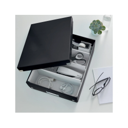 Caja almacenamiento leitz click & store mediana color negro 280x100x370 mm