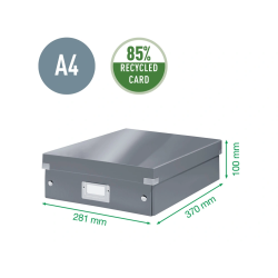 Caja almacenamiento leitz click & store mediana color negro 280x100x370 mm