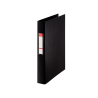 Carpeta esselte 2 anillas 25 mm folio plastico forrado con tarjetero color negro