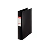 Carpeta esselte 4 anillas 40 mm folio plastico forrado con tarjetero color negro