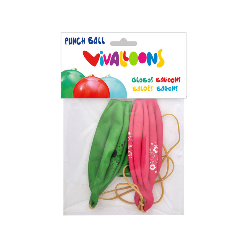 Globo 100% latex biodegradable punch ball bolsa de 2 unidades