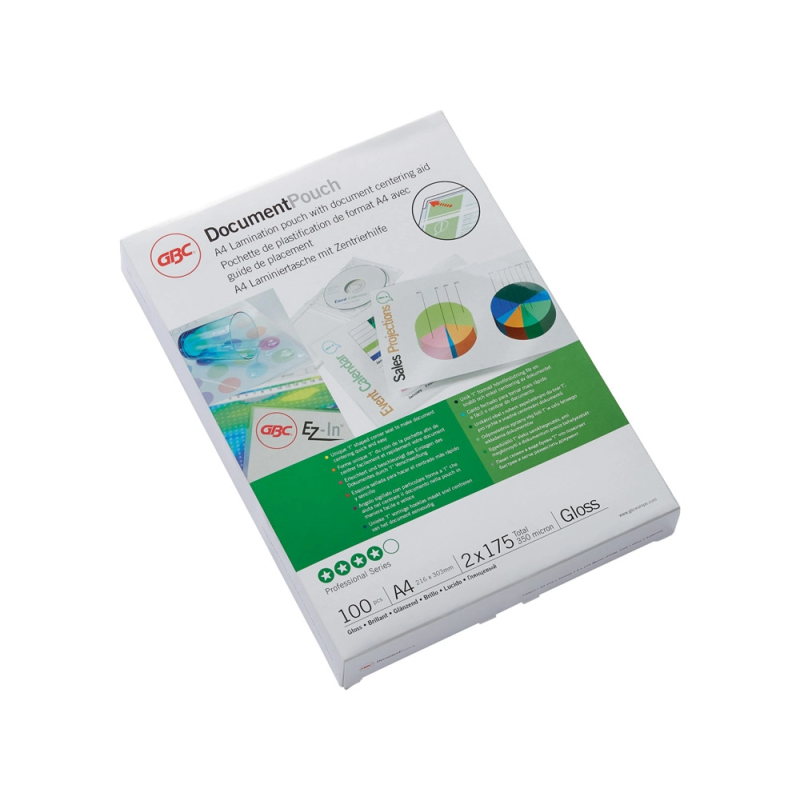 Bolsa de plastificar gbc din a4 2x175 micras caja de 100 unidades