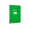 Cuaderno espiral liderpapel a5 pautaguia tapa blanda 40h 75gr cuadro pautado 4mm color verde