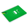 Cuaderno espiral liderpapel a5 pautaguia tapa blanda 40h 75gr cuadro pautado 4mm color verde