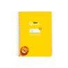 Cuaderno espiral liderpapel a5 pautaguia tapa blanda 40h 75gr cuadro pautado 5mm color amarillo
