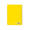 Cuaderno espiral liderpapel a5 pautaguia tapa blanda 40h 75gr cuadro pautado 5mm color amarillo