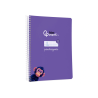 Cuaderno espiral liderpapel a5 pautaguia tapa blanda 40h 75gr cuadro pautado 5mm color lila