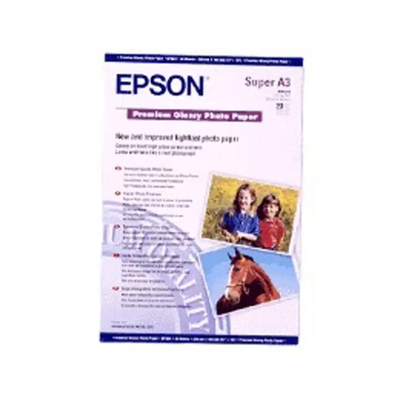 Papel fotografico epson premium brillo a3+ 250 gr pack de 20 hojas