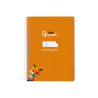 Cuaderno espiral liderpapel a5 pautaguia tapa blanda 40h 75gr cuadro pautado 5mm color naranja
