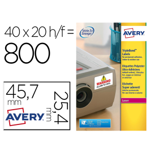Etiqueta adhesiva avery...