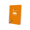 Cuaderno espiral liderpapel a5 pautaguia tapa blanda 40h 75gr cuadro pautado 5mm color naranja
