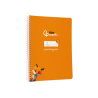 Cuaderno espiral liderpapel a5 pautaguia tapa blanda 40h 75gr cuadro pautado 5mm color naranja