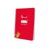 Cuaderno espiral liderpapel a5 pautaguia tapa blanda 40h 75gr cuadro pautado 5mm color rojo