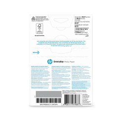 Papel fotografico hp glossy 10x15 cm 200 gr pack de 100 unidades