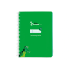 Cuaderno espiral liderpapel din a5 pautaguia tapa blanda 40h 75gr cuadro pautado 5mm color verde