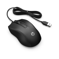 Raton hp 100 optico 1600 dpi 2 botones con cable color negro