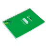 Cuaderno espiral liderpapel din a5 pautaguia tapa blanda 40h 75gr cuadro pautado 5mm color verde