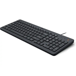 Teclado hp 150 wired con cable color negro
