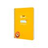 Cuaderno espiral liderpapel a5 pautaguia tapa dura 80h 90gr cuadro pautado 3mm color amarillo