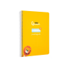 Cuaderno espiral liderpapel a5 pautaguia tapa dura 80h 90gr cuadro pautado 3mm color amarillo