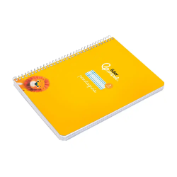 Cuaderno espiral liderpapel a5 pautaguia tapa dura 80h 90gr cuadro pautado 3mm color amarillo